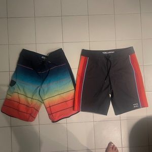 NEW BILLABONG LOT BATHING SUIT BOARD SHORTS 2 PAIR SZ 29